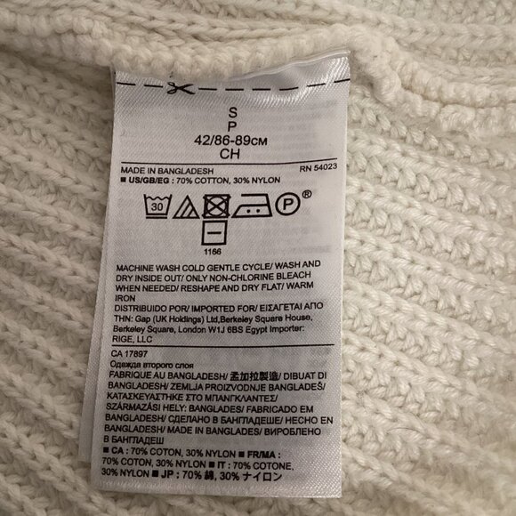 Banana Republic Sweater Mixed Pattern Chevron Fringe Sz S #130R - Picture 8 of 10